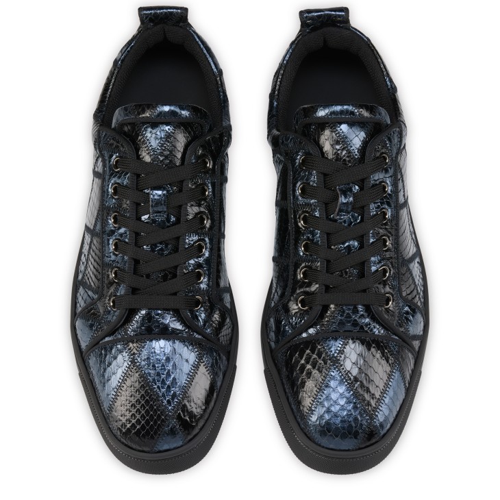 Louis Junior - Sneakers - Patchwork watersnake leather - Black