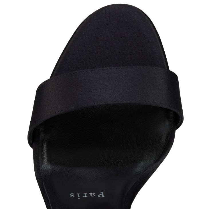 Christian Louboutin ブラックサンダル　35 Miss Z Sandal Du Desert - 100 mm Strappy sandals - Crepe satin