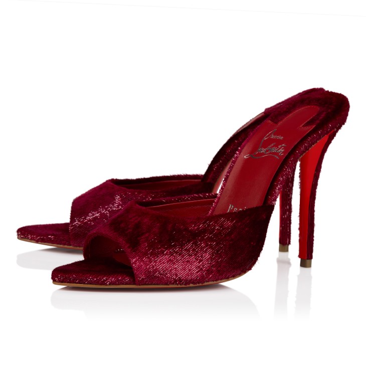 Miss Z Mule - 100 mm Mules - Shiny velvet effect calf leather