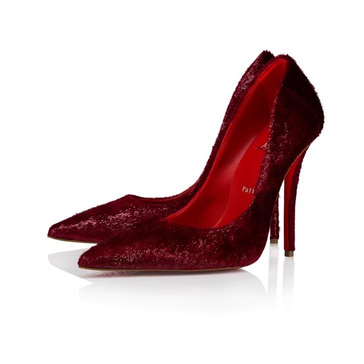 Christian Louboutin レッド ハイヒール 36 Miss Z - 120 mm Pumps - Velvet - Fever - Women - Christian