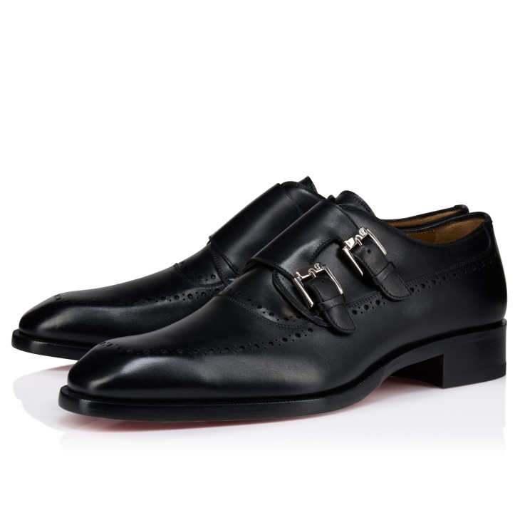 Christian Louboutin メンズ 27.5〜28cm Sartok - Monk-Straps - Calf leather - Black - Men - Christian
