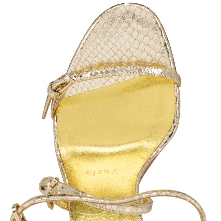 Millenium - 100 mm Strappy sandals - Calf leather - Antic Gold