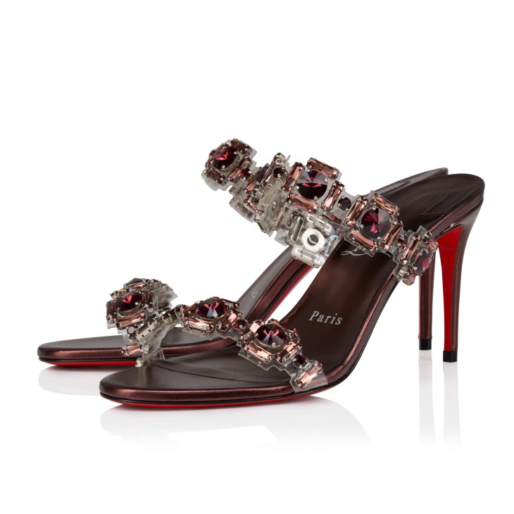 Just Jewel - 85 mm Sandals - TPU and laminated calf leather