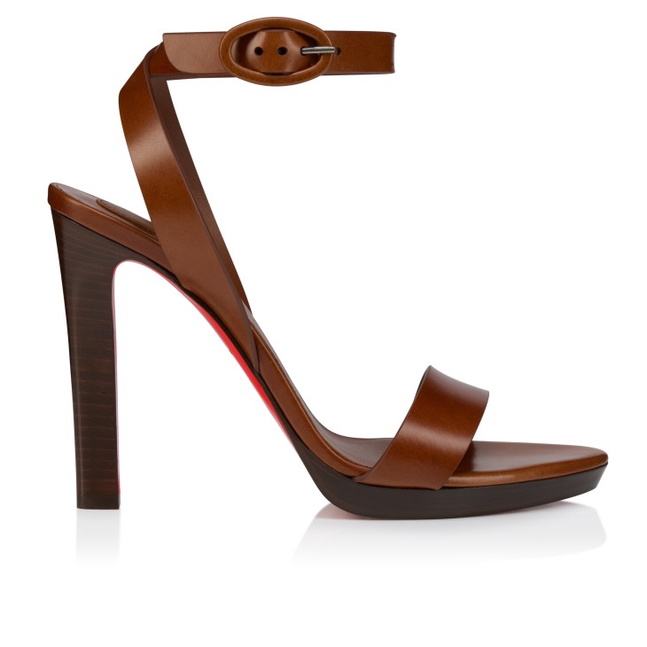 Fanny Sandal - 120 mm Strappy sandals - Patinated calf leather