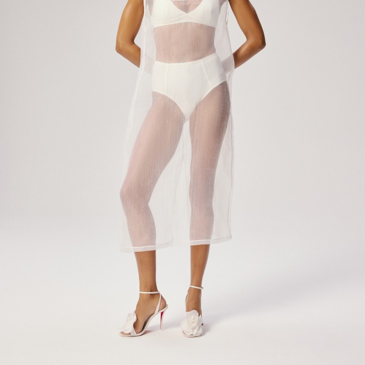 Miss Z Flora - 100 mm Strappy sandals - Pearly nappa leather