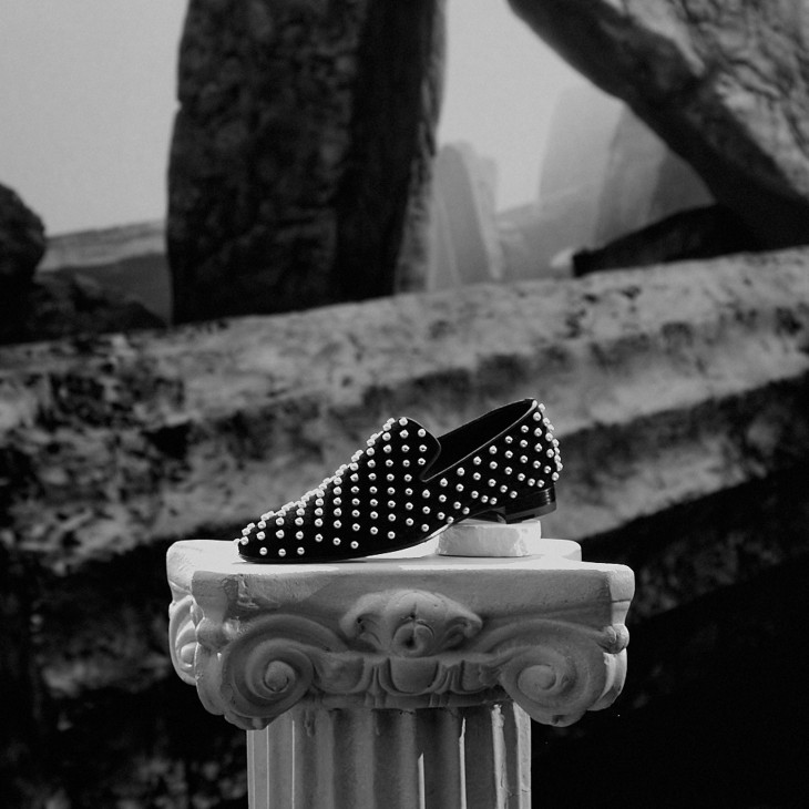 Dandelion Perles - Loafers - Veau velours - Black - Men