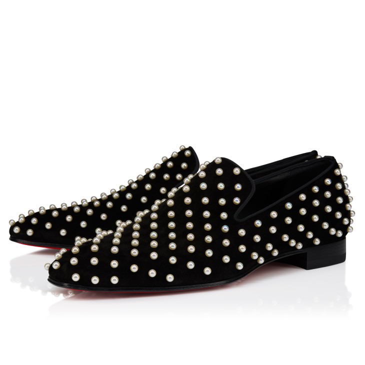 Dandelion Perles - Loafers - Veau velours - Black - Men