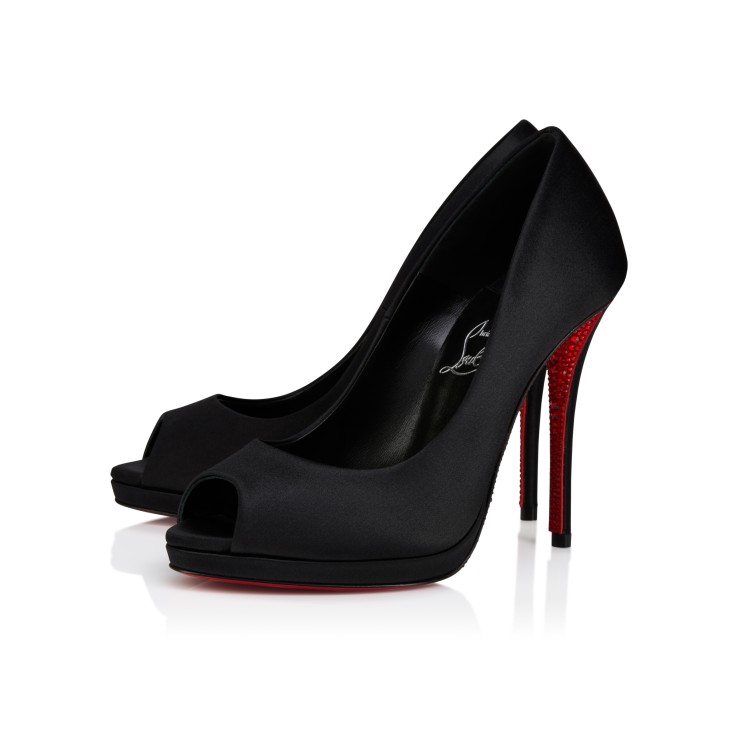 Lady Z Suola Strass - 120 mm Pumps - Crepe satin - Black - Women