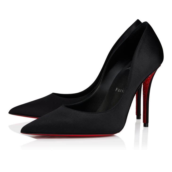 Miss Z Suola Strass - 100 mm Pumps - Crepe satin - Black - Women