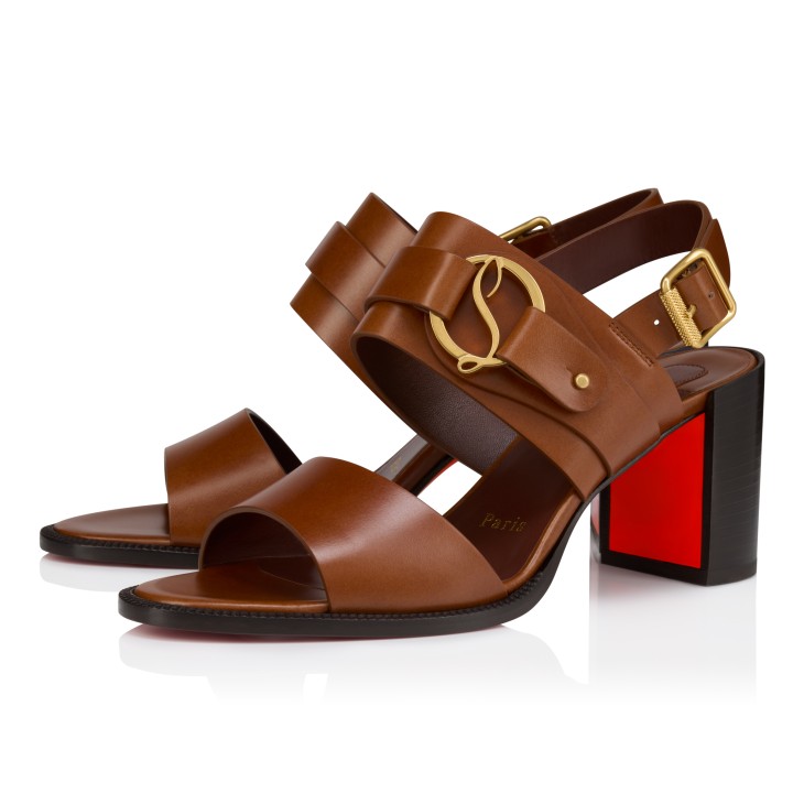 Her In Roma - 70 mm Sandals - Patinated calf leather - Dark