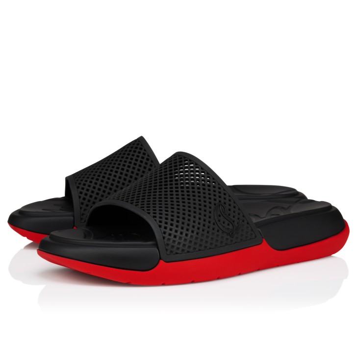 Easy Breezy - Mules - Rubber - Black - Men - Christian Louboutin