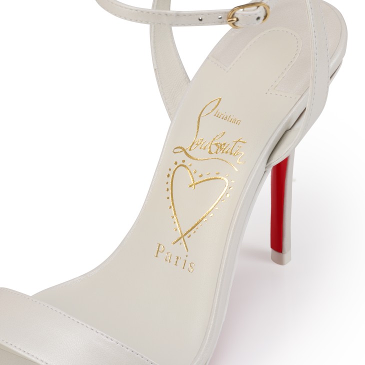 Miss Z Sandal - 100 mm Strappy sandals - Pearly nappa leather