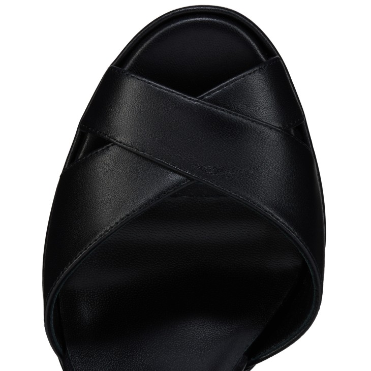 Cora - 100 mm Sandals - Lamb nappa leather - Black - Women