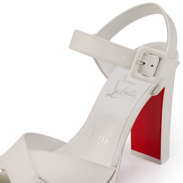 Cora - 100 mm Sandals - Lamb nappa leather - Bianco - Women