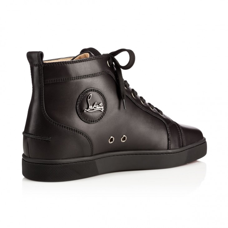 Louis - High-top sneakers - Calf leather - Black - Christian