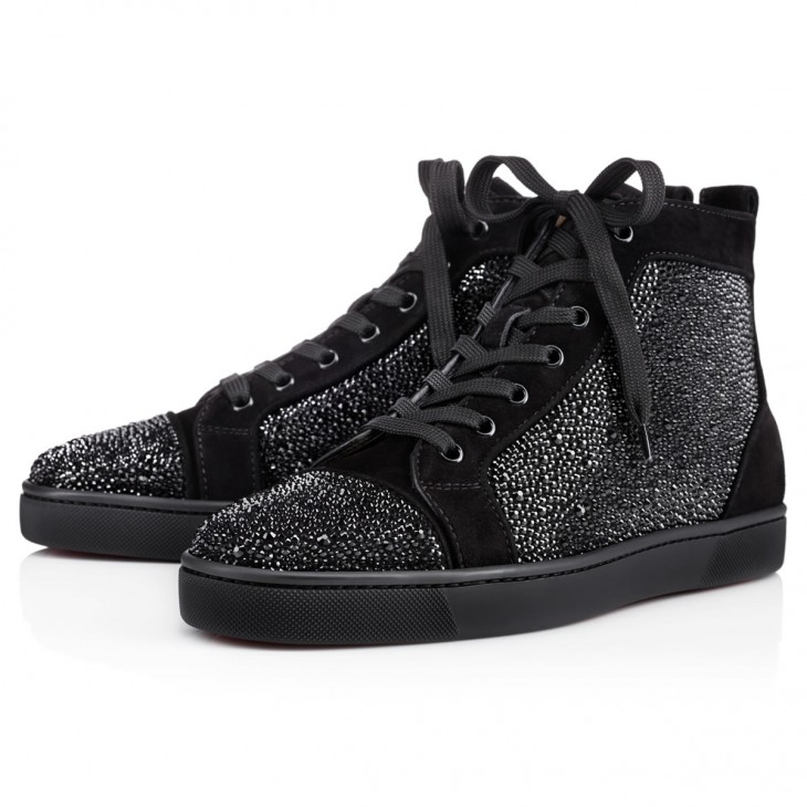 Louis Strass - Sneakers Suede calf and - Black Christian Louboutin