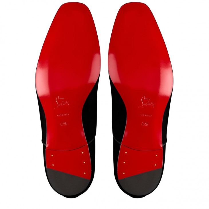 Christian Louboutin Alpha Male Satin And Patent Leather Dress