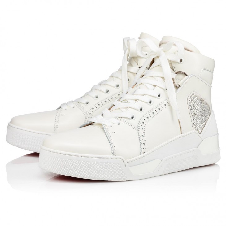 Christian Louboutin Men's Louis Strass Lace-Up Sneakers