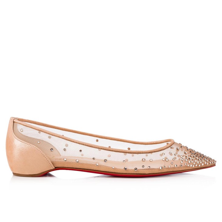 Follies Strass - Ballerinas - Mesh, suede calf and strass - Light