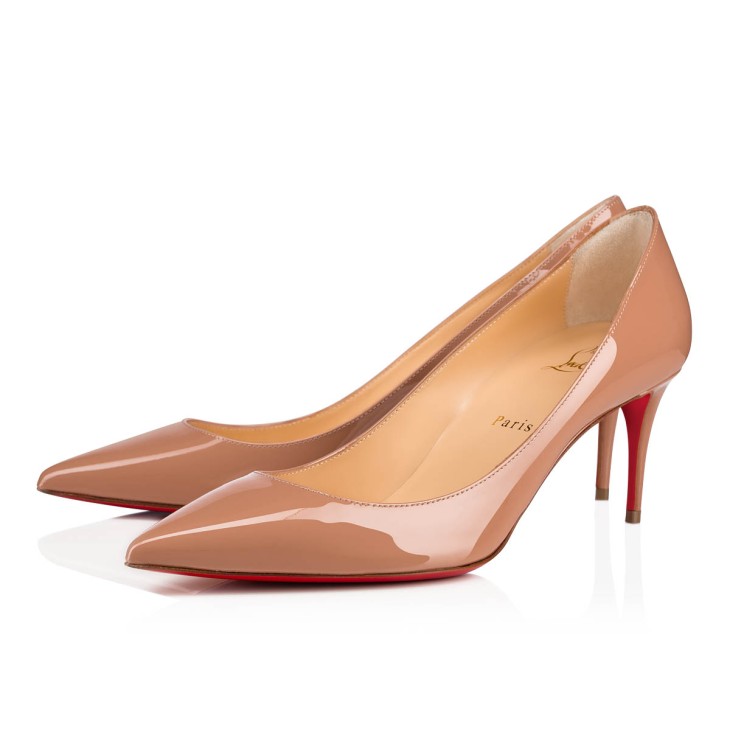 Patent leather heels Christian Louboutin Beige size 5 UK in Patent