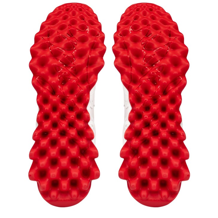 Christian Louboutin（クリスチャンルブタン）キャビアスキン Loubishark - Sneakers - Calf leather, neoprene and rubber - White