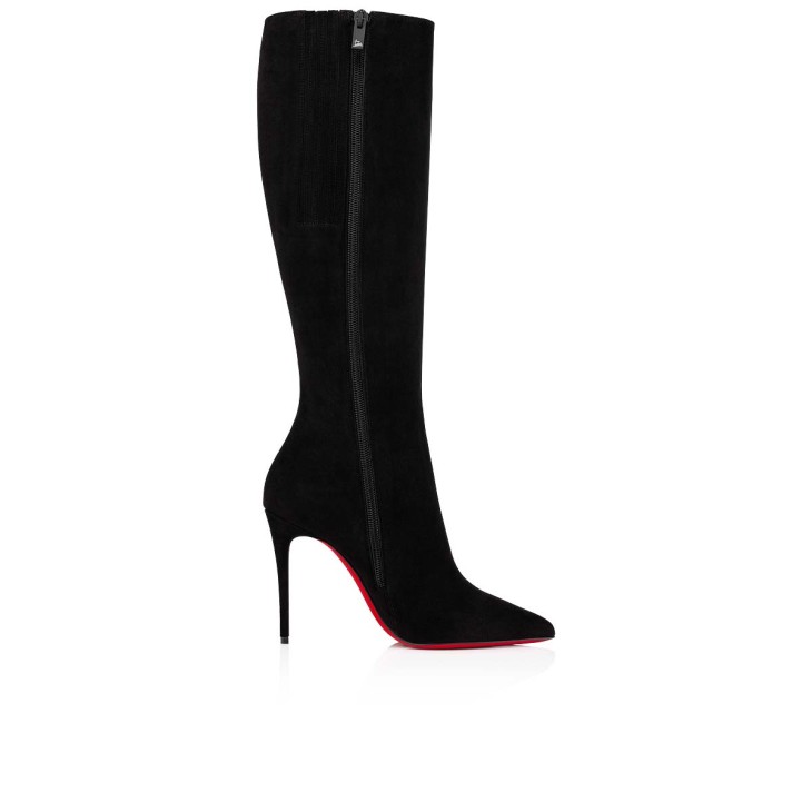 Kate Botta - 100 mm Boots - Veau velours - Black - Christian