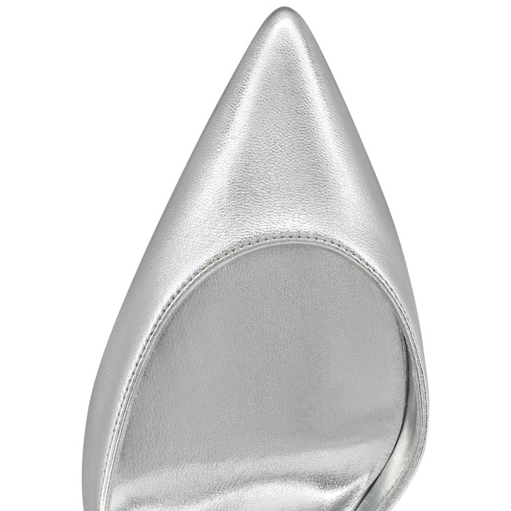 Iriza - 100 mm Pumps - Laminated nappa leather - Silver - Women