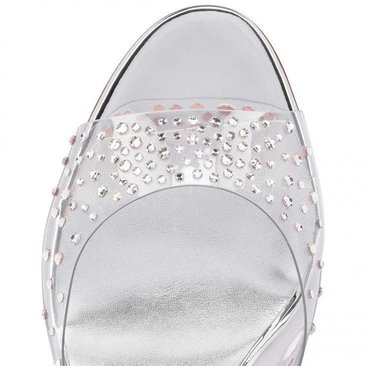 Degramule Strass - 85 mm Mules - PVC, specchio leather and strass