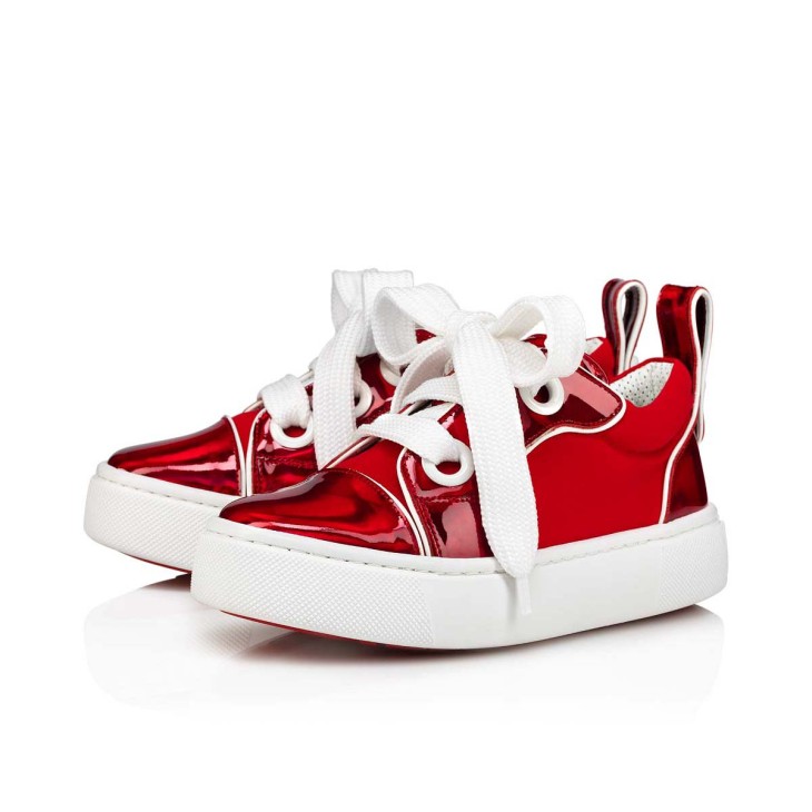 Toy Toy - Low-top sneakers - Patent calf Psychic and neoprene