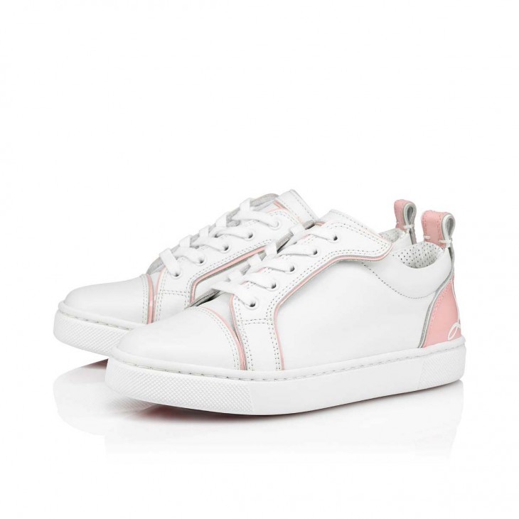 Christian Louboutin, Shoes, Ivory Simplerui Flat Calf Gommetoile Sneakers