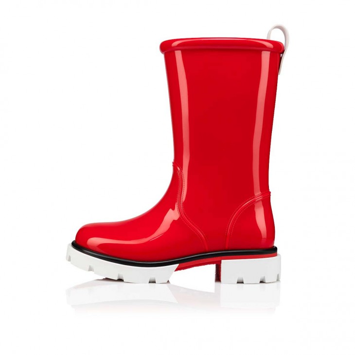 Wellington boots Christian Louboutin Red size 42 EU in Plastic