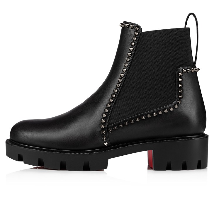 Out Lina Spike Lug - Low boots - Calf leather - Black