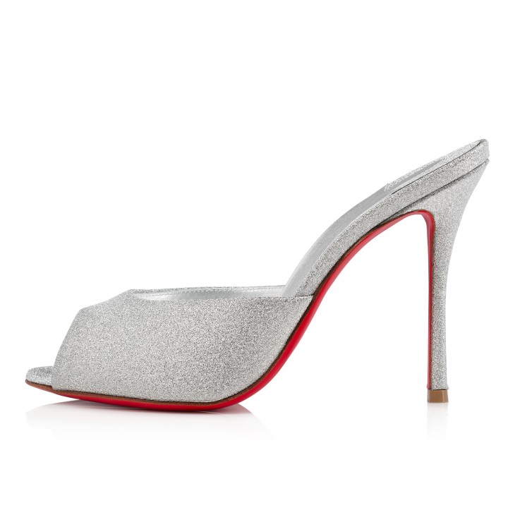 Christian Louboutin, Shoes, White Glitter Louboutin Heels 41 Perfect For  Your Wedding