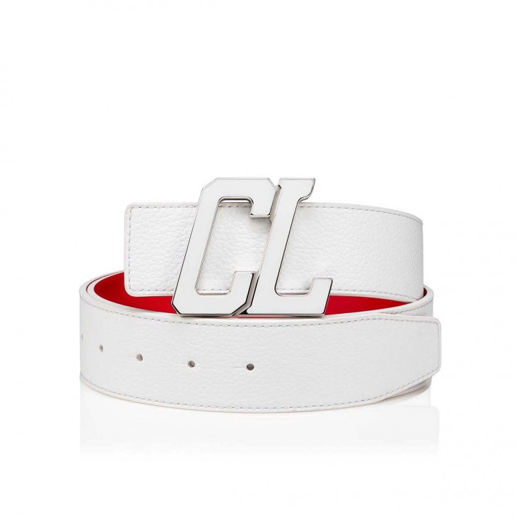 Christian Louboutin Men's CL-Buckle Leather Belt
