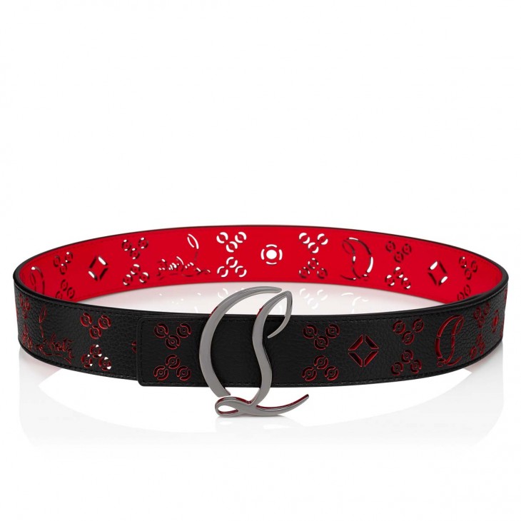 monogram red belt