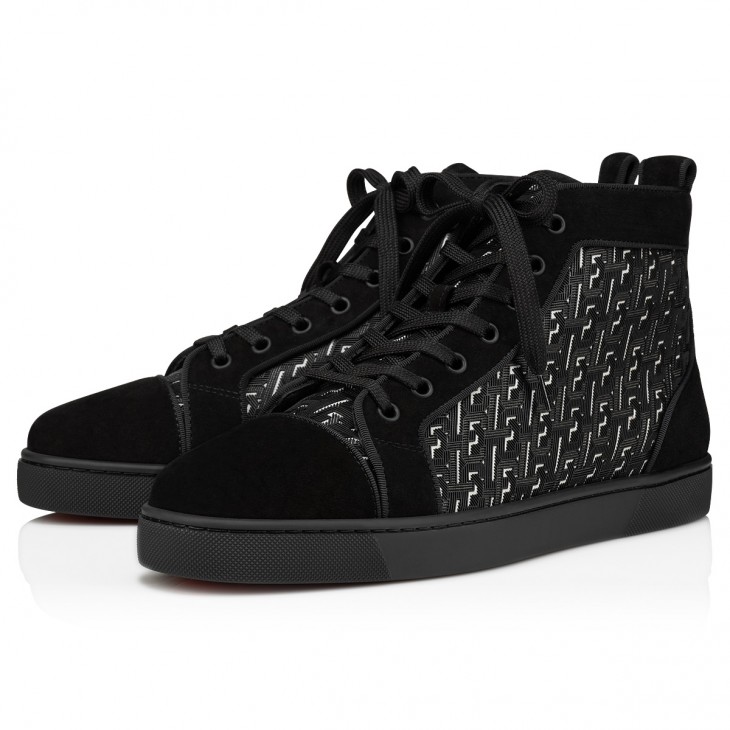 Christian Louboutin Men's Rantulow Techno CL Leather Low-Top Sneakers