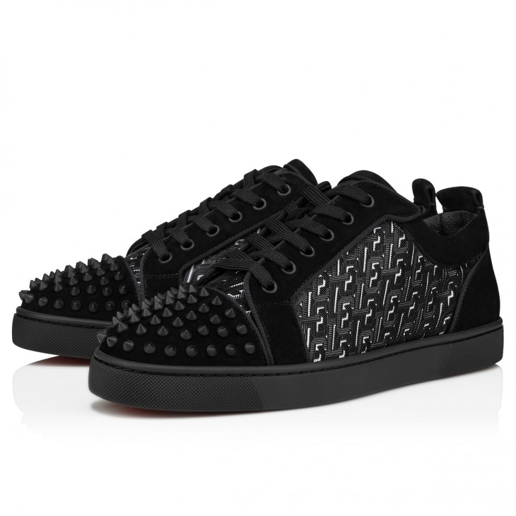 CHRISTIAN LOUBOUTIN: Louis Junior Spikes sneakers in suede
