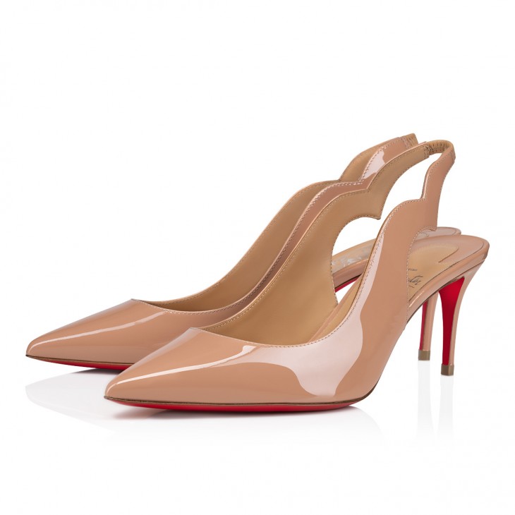 Christian Louboutin Kate Sling Patent Calfskin Red Sole Pumps