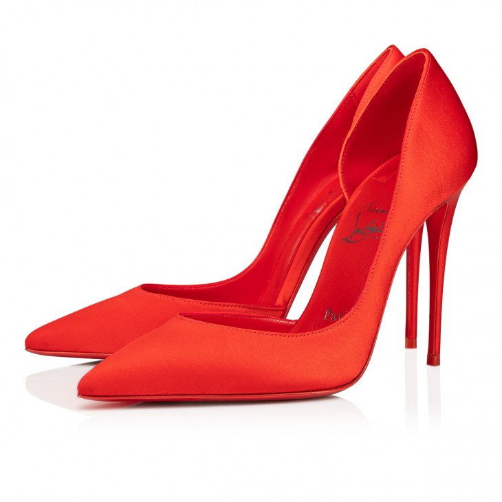 Kate 100 Patent Leather Pumps in Orange - Christian Louboutin