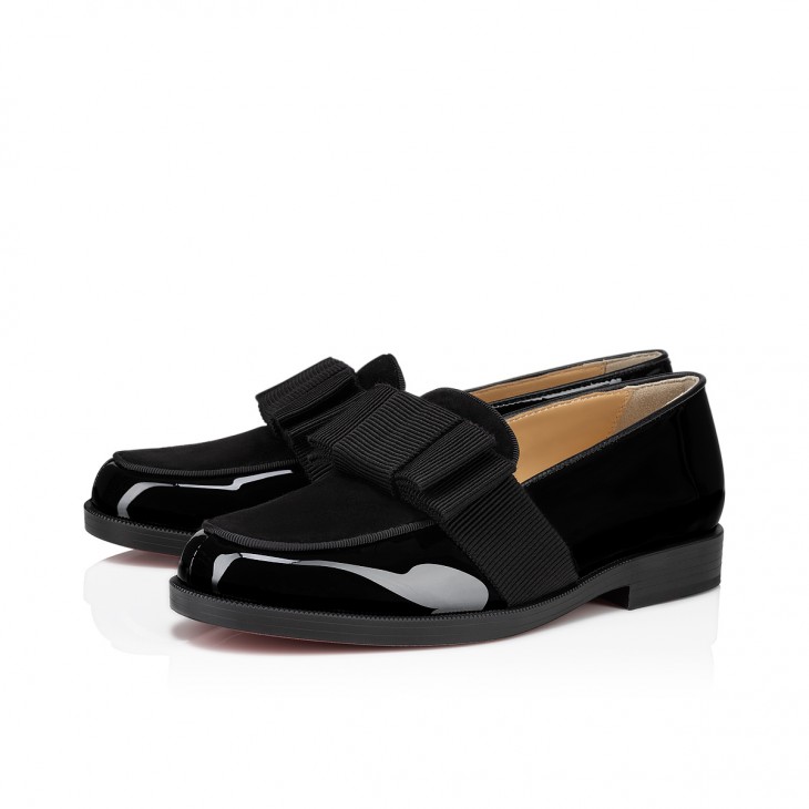 Styleetoy - Loafers - Suede and patent calf leather - Black - Kids - Christian  Louboutin United States