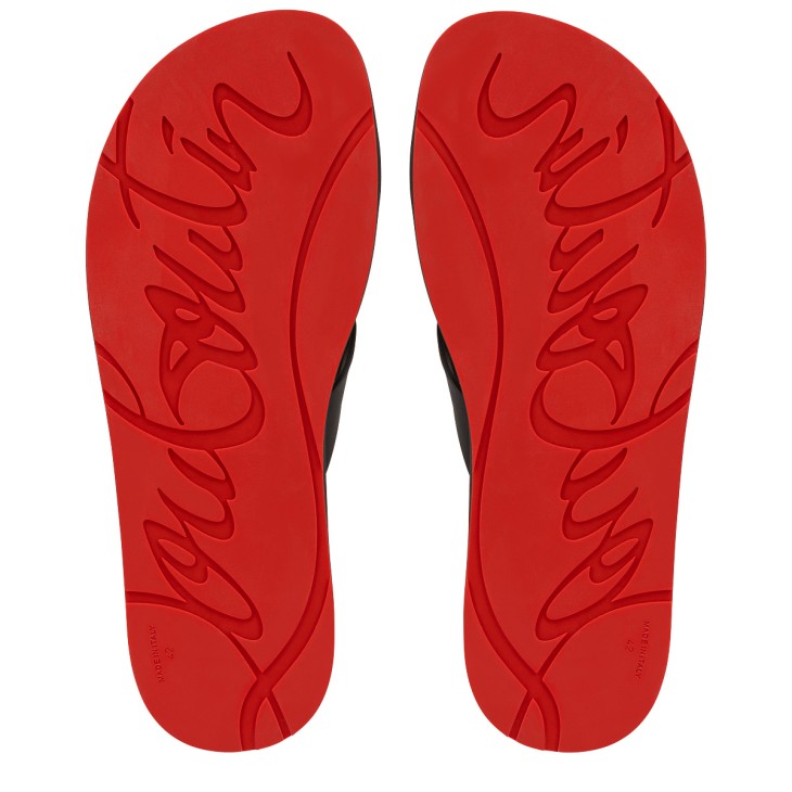 CHRISTIAN LOUBOUTIN★Loubi Cross ラバー スライド サンダル Loubi Cross - ミュール - ラバー - ブラック - メンズ