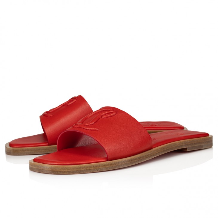 Daily Wear Christian Louboutin slides, Red