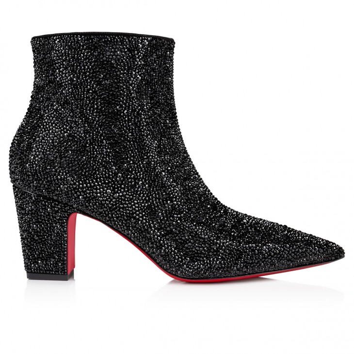 Glitter ankle boots Christian Louboutin Black size 40 EU in