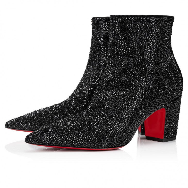 Christian Louboutin Lace Up Red Bottom Heel Boots