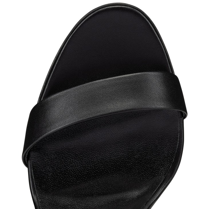 Christian Louboutin Sinouhe Black Leather Sandals 42 / Black