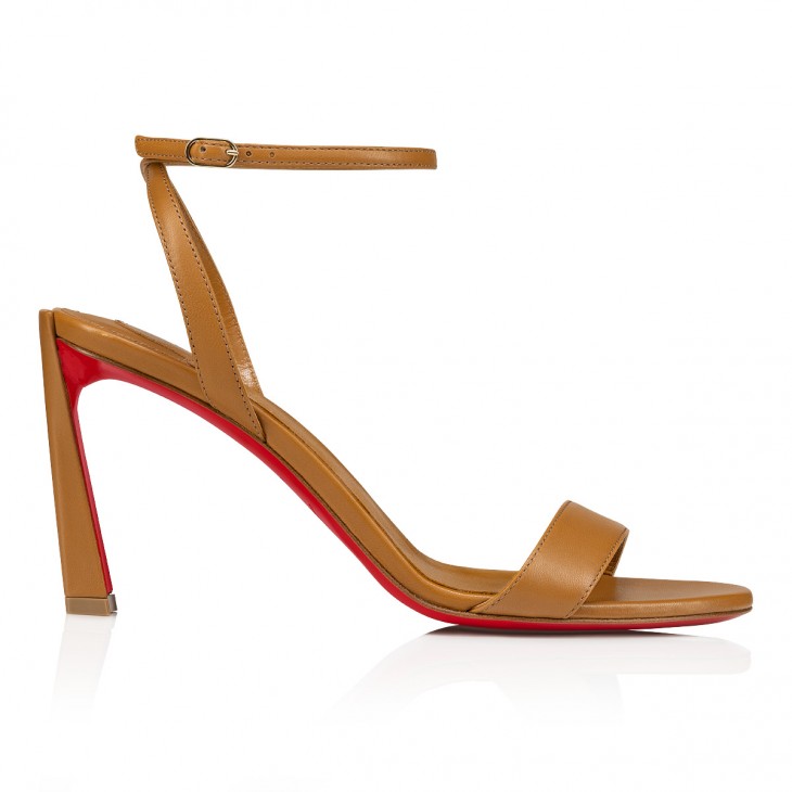 Condorapik Queen 100 Leather Sandals in Red - Christian Louboutin