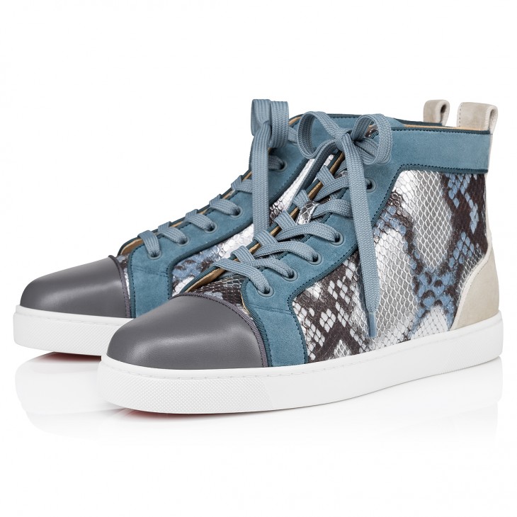 Louis - High-top sneakers - Calf leather, embossed calf leather