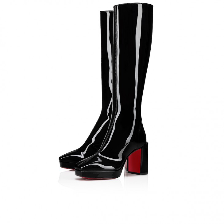 Christian Louboutin Black Leather Cate Tall Boots Size 5.5/36
