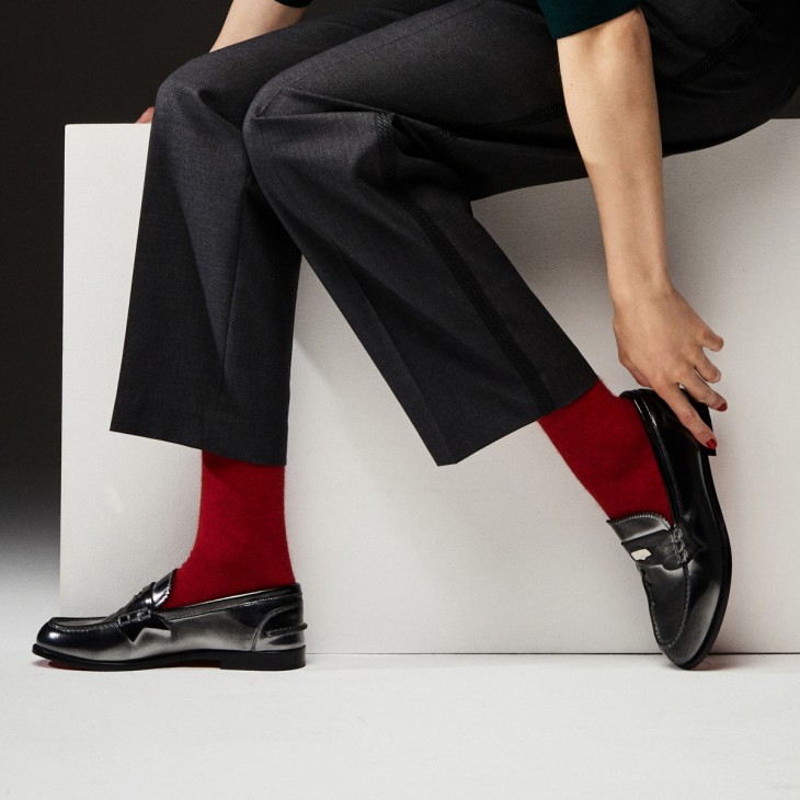 CHRISTIAN LOUBOUTIN Red Spike Sock Donna Flat Sneakers US 6.5 (EU