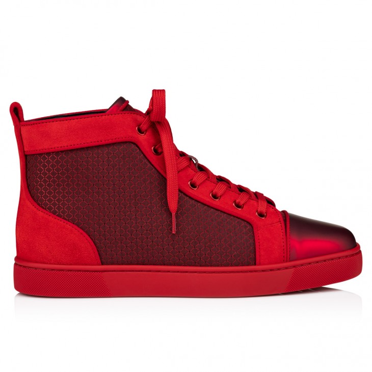 Christian Louboutin Louis Suede High-top Sneakers in Pink for Men